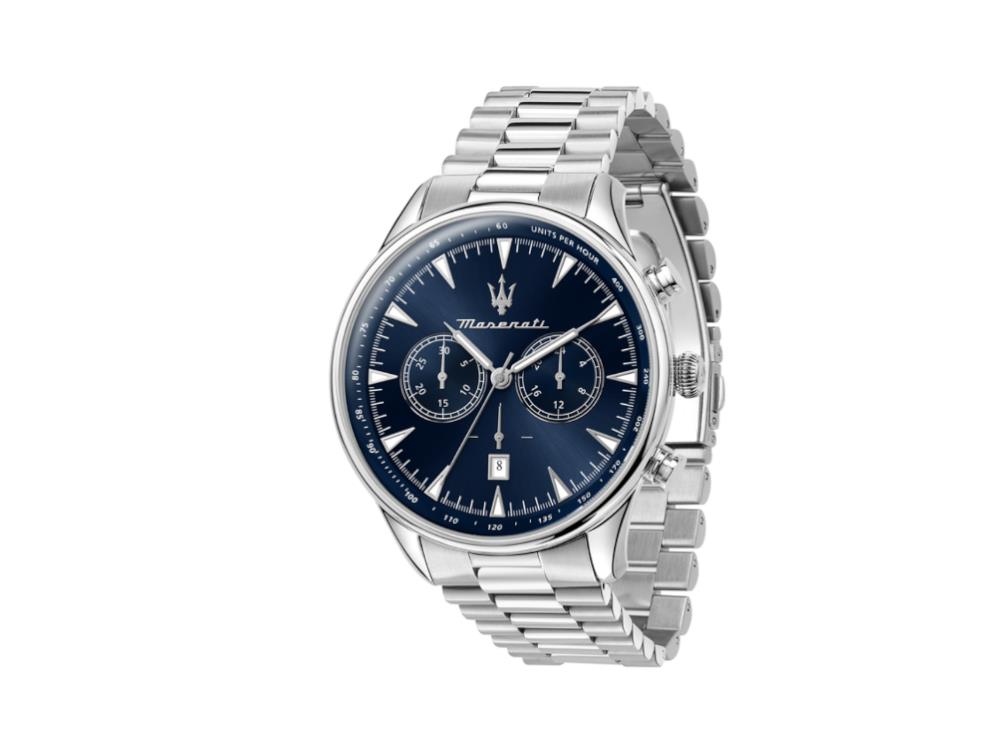 Montre à Quartz Maserati Tradizione, Bleu, 45 mm, Verre minéral, R8873646005