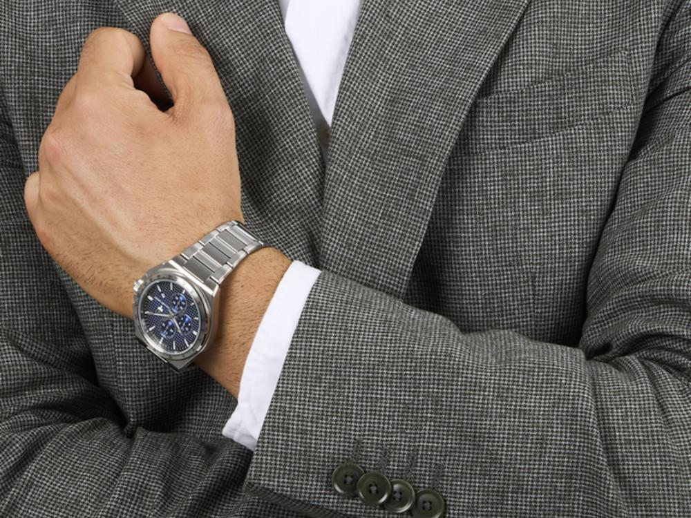 Montre à Quartz Maserati Velocitá Slim, Bleu, 41 mm, R8873653003