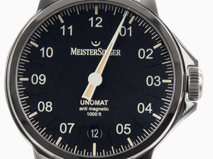 Montre Automatique Meistersinger Unomat, SW-400, 43 mm, Noir, UN902