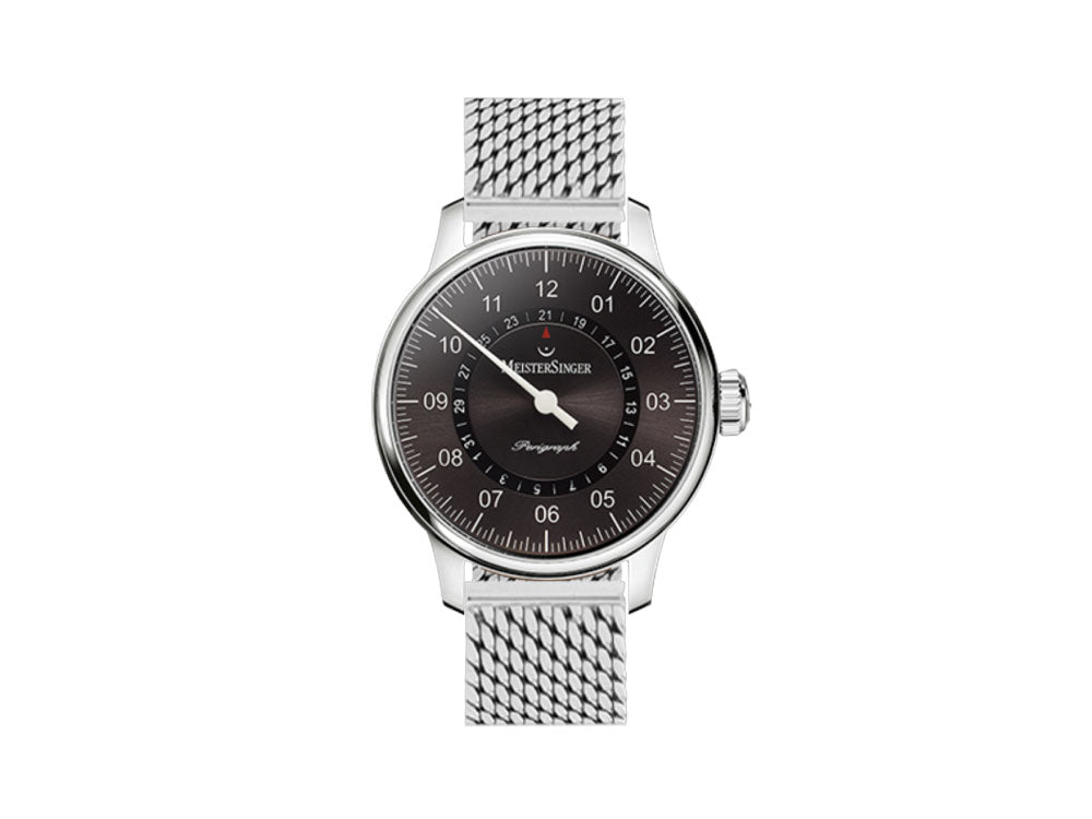 Montre Automatique Meistersinger Perigraph, ETA 2824-2, Bracelet milanaise