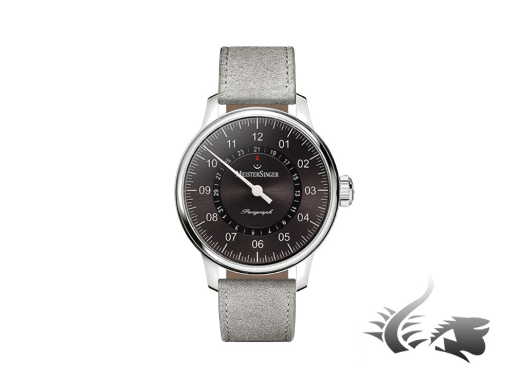 Montre Automatique Meistersinger Perigraph, ETA 2824-2, 43mm, Cuir, AM1007-SV06