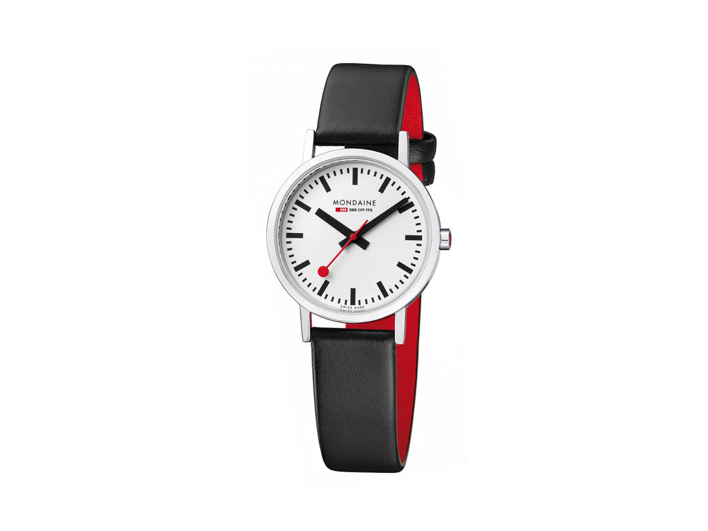 Montre à quartz Mondaine  SBB Classic, Acier inoxydable poli, Verre minéral