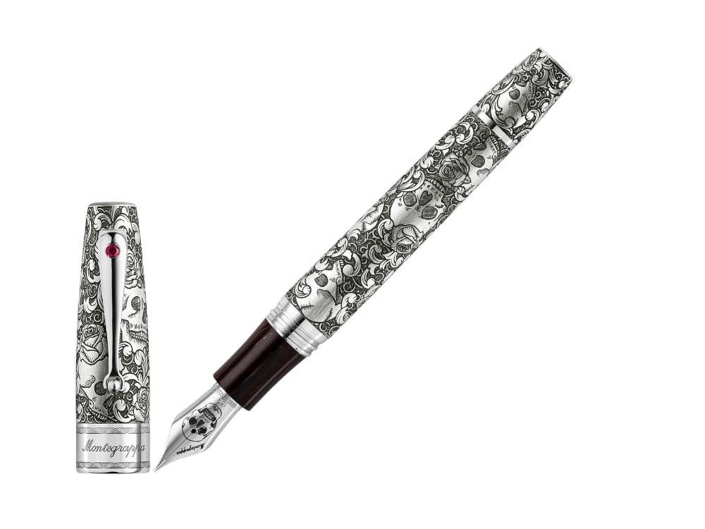 Stylo Plume Montegrappa Skulls & Roses, Edition Limitée, ISSKN-SE