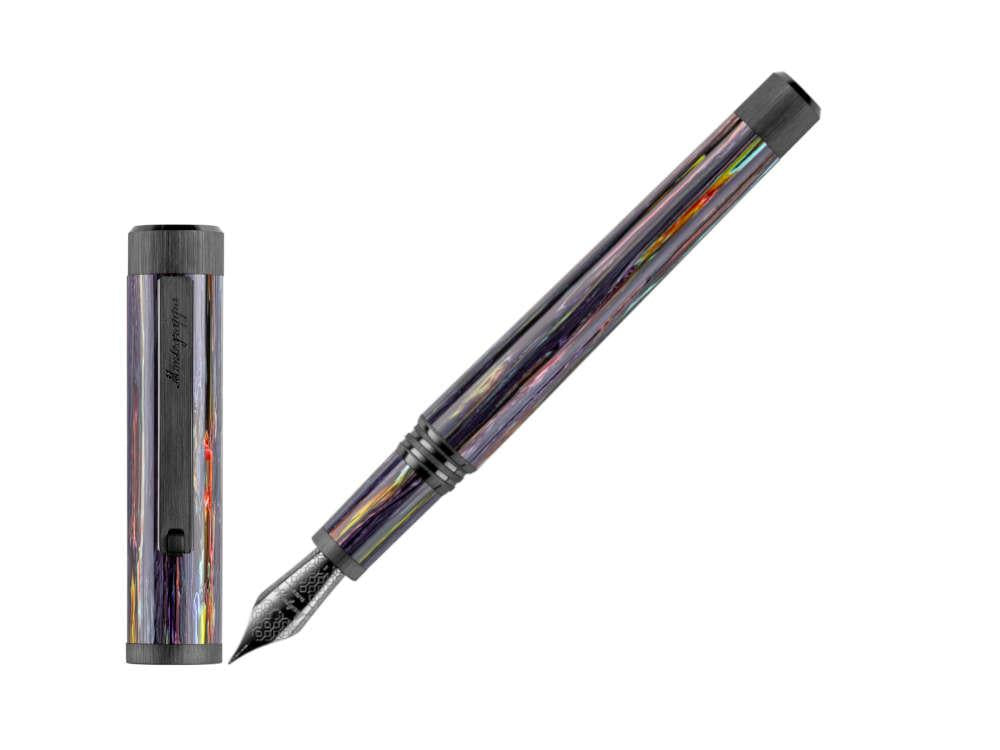 Stylo Plume Montegrappa Zero Zodiac Aquarius, Acier, ISZEZ-IC-V1