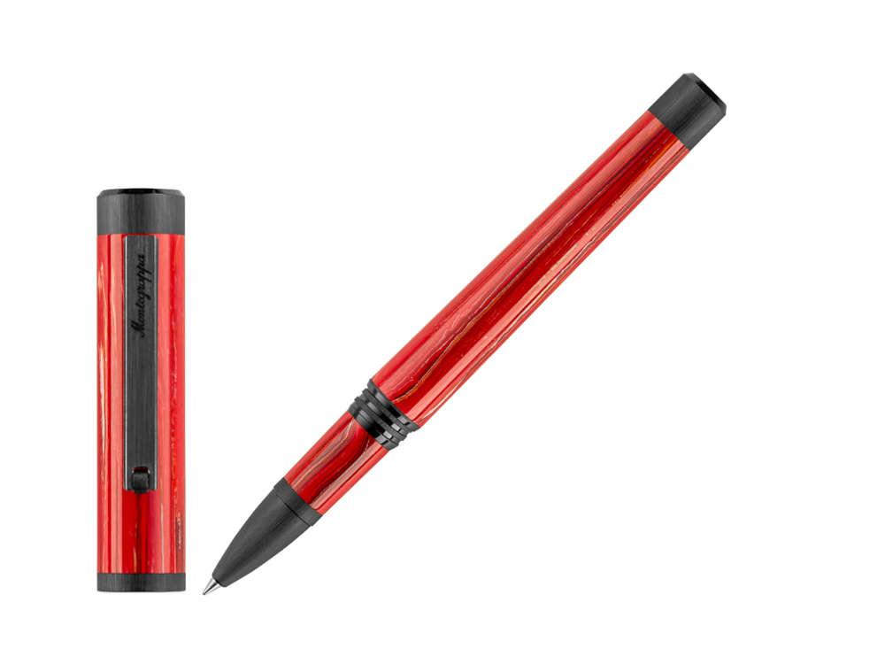 Roller Montegrappa Zero Zodiac Aries, Rouge, Acier avec PVD, ISZEZRIC-R3