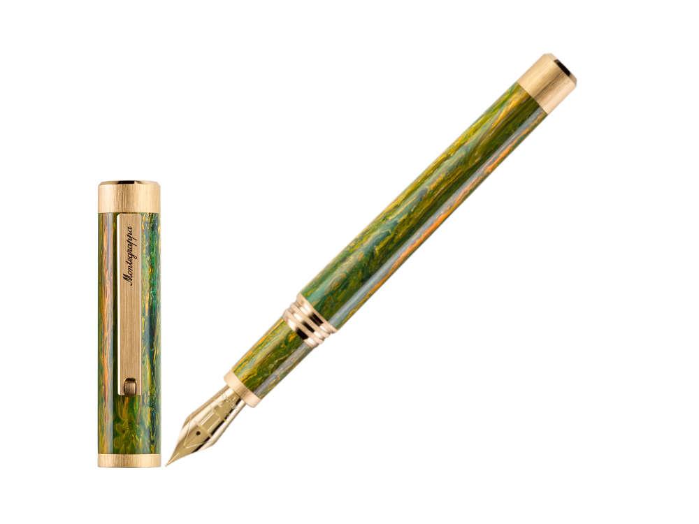 Stylo Plume Montegrappa Zero Zodiac Gemini, 14k, LE, ISZEZ-4Y-G7