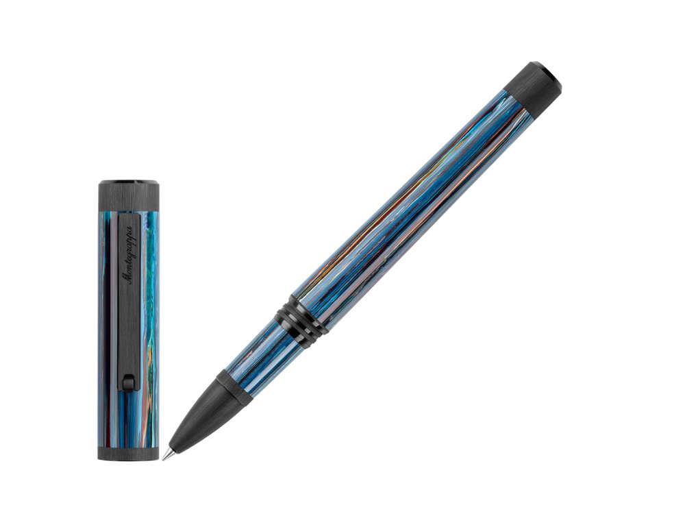 Roller Montegrappa Zero Zodiac Libra, Montegrappite, Bleu, PVD, ISZEZRIC-B8