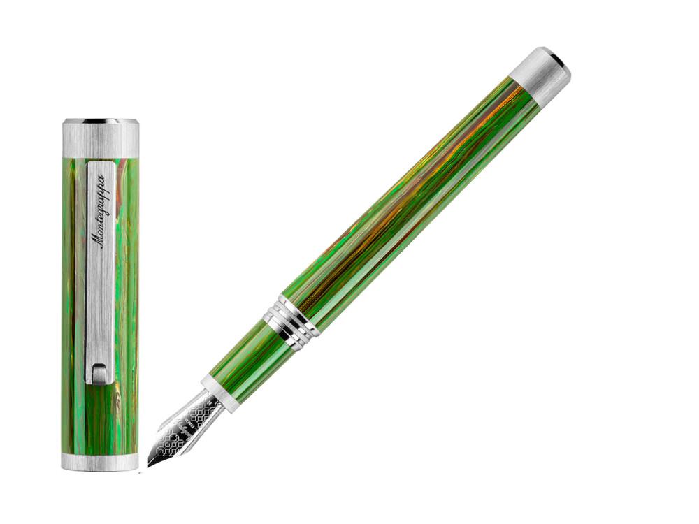 Stylo Plume Montegrappa Zero Zodiac Virgo, Acier inoxydable, ISZEZ-IP-G8