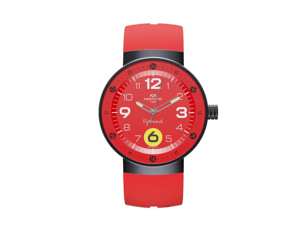 Montre à Quartz Montjuic Speed Special Racing Series, Rouge, 43 mm, MJ1.1510.B