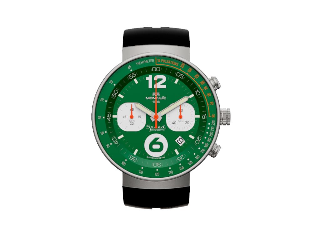 Montre à Quartz Montjuic Speed Chronograph, Vert, 45 mm, MJ2.0404.S