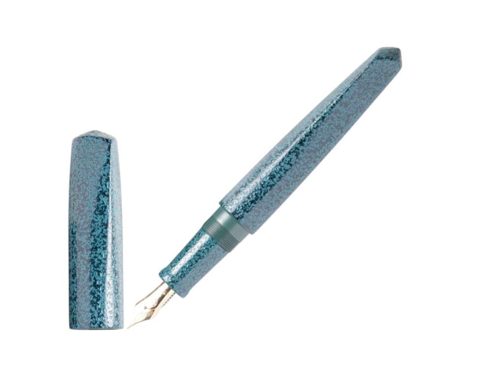 Stylo Plume Nakaya Dorsal Fin Ver.2 Midori Ishime, Bleu