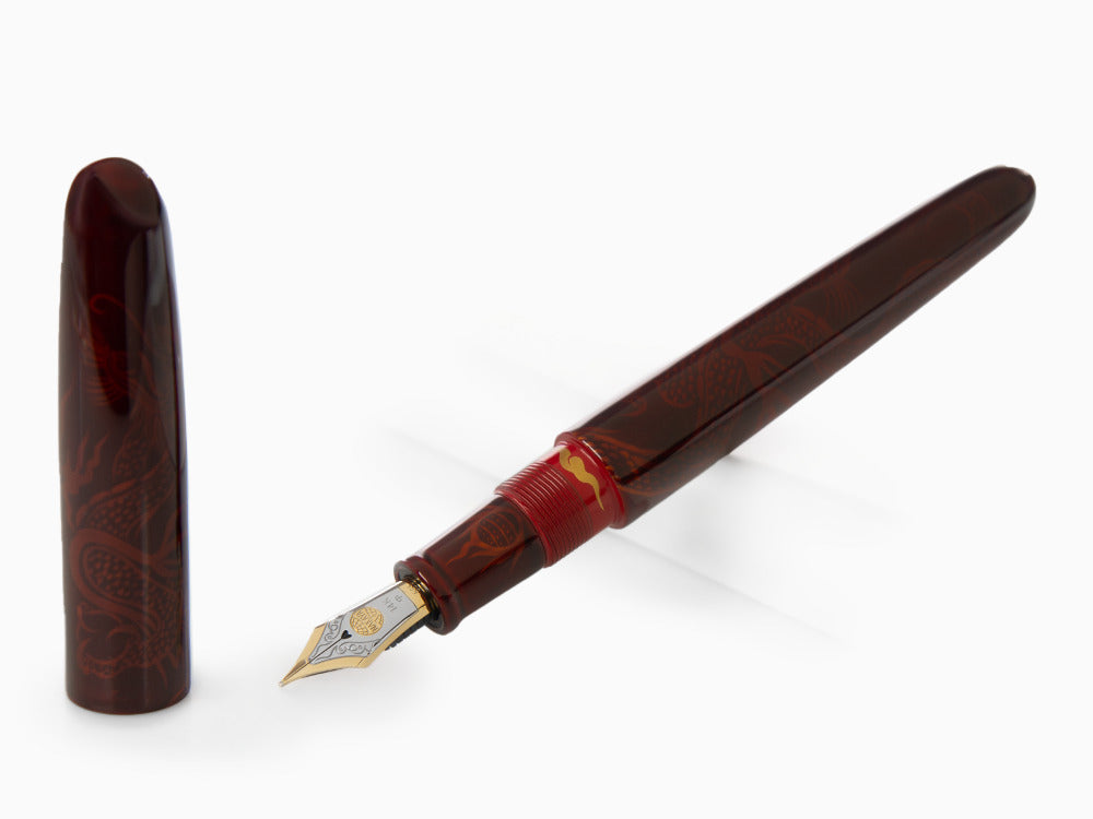 Stylo Plume Nakaya Makie, Aka-Tamenuri, Portable, Ebonite