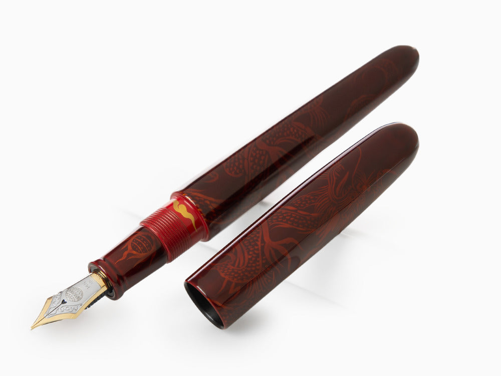 Stylo Plume Nakaya Makie, Aka-Tamenuri, Portable, Ebonite