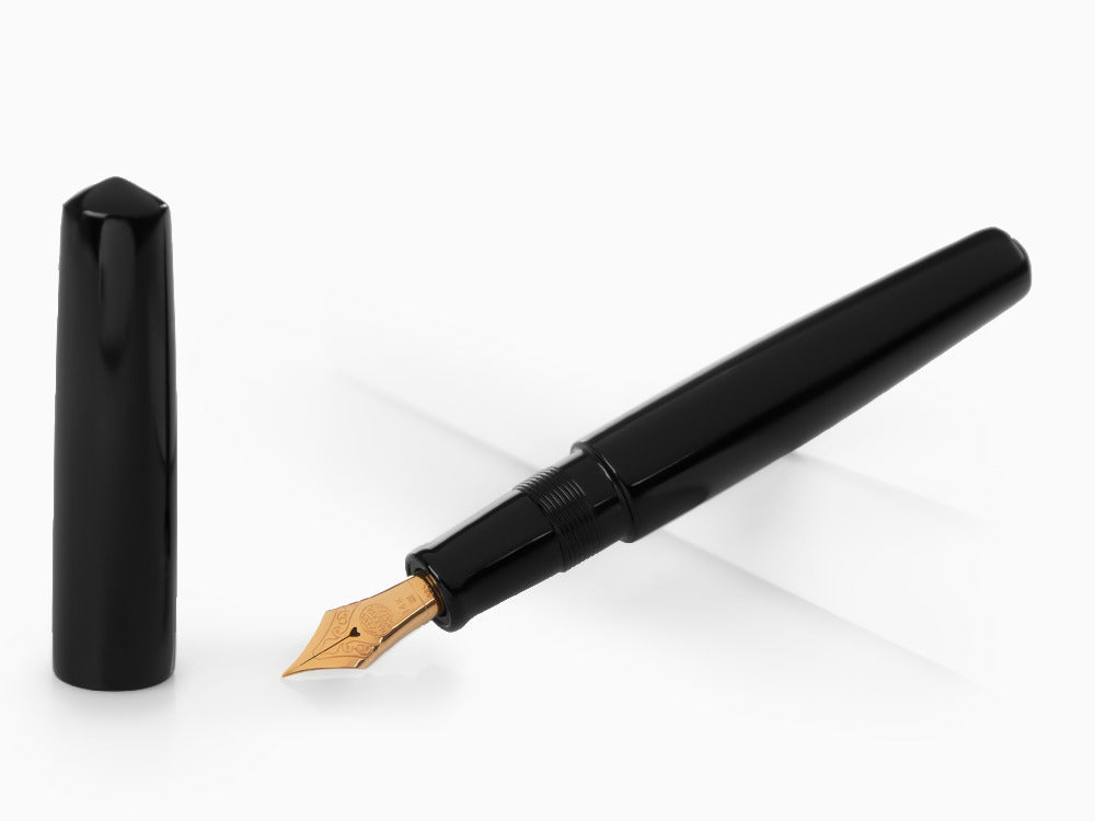 Stylo Plume Nakaya Cigar Kuro-Roiro Piccolo, Noir, Ébonite, Or Rose 14k