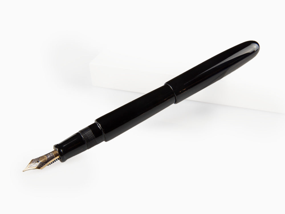 Stylo Plume Nakaya Cigar Kuro-Roiro Portable, Noir, Or 14K bicolore
