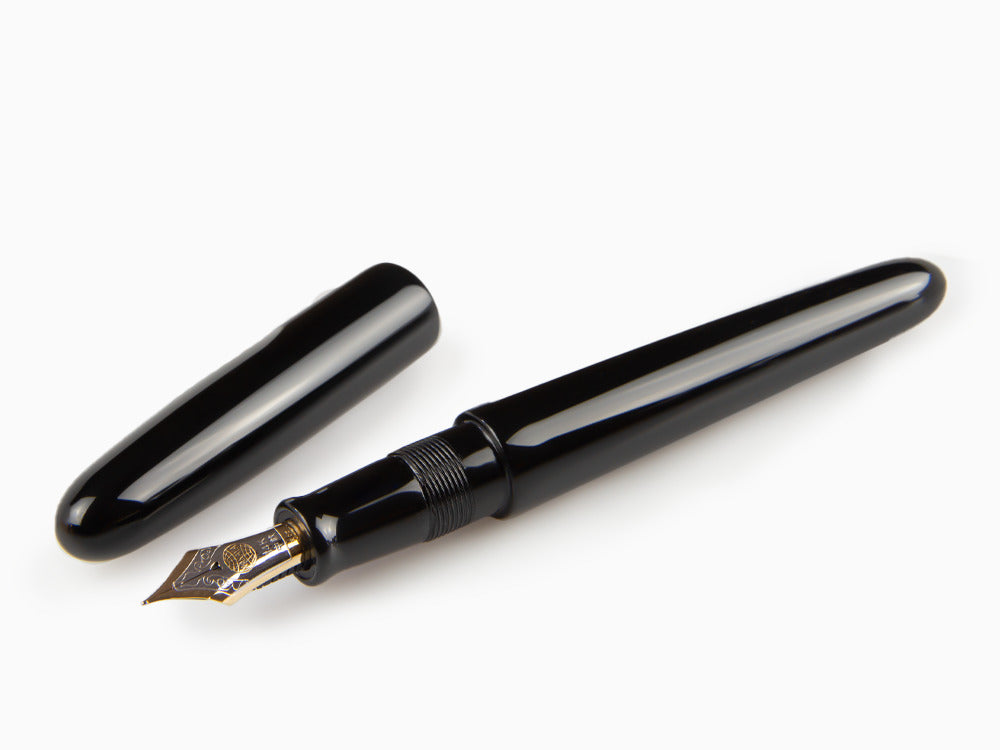 Stylo Plume Nakaya Cigar Kuro-Roiro Portable, Noir, Or 14K bicolore