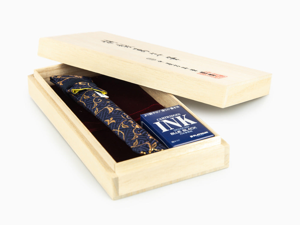 Stylo Plume Nakaya Cigar Kuro-Roiro Portable, Noir, Or 14K bicolore