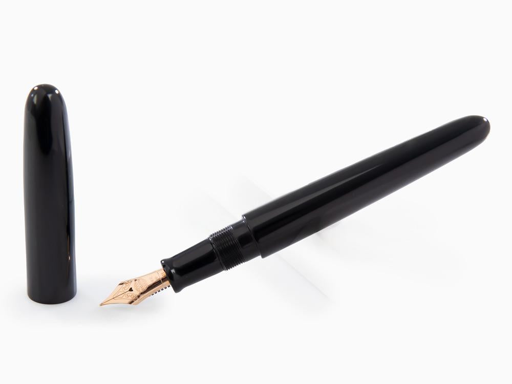 Stylo Plume Nakaya Cigar Kuro-Roiro Portable, Ebonite, Or 14k