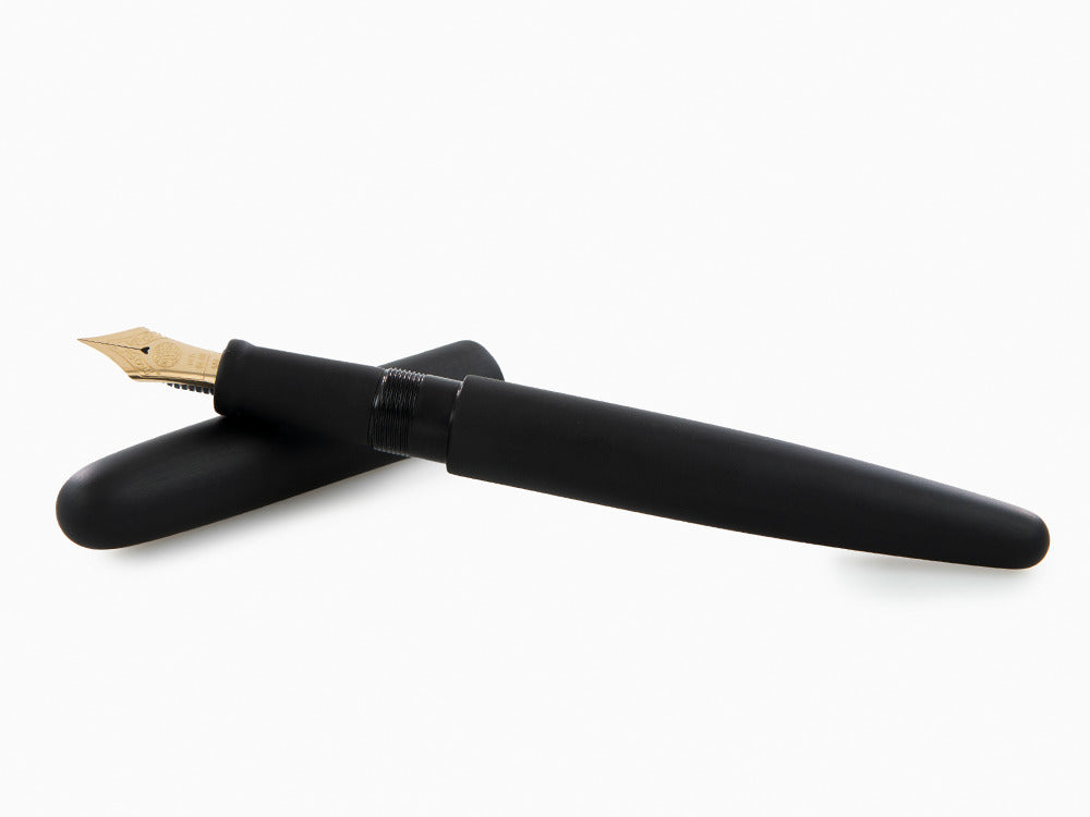 Stylo Plume Nakaya Cigar Long, Black Hairline, Ebonite