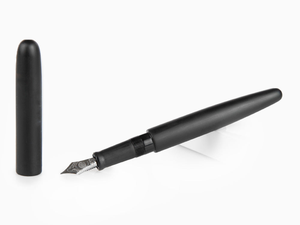 Stylo Plume Nakaya Cigar Long, Black Hairline, Ebonite,Ruthénium