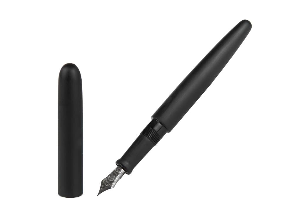 Stylo Plume Nakaya Cigar Long, Black Hairline, Ebonite,Ruthénium