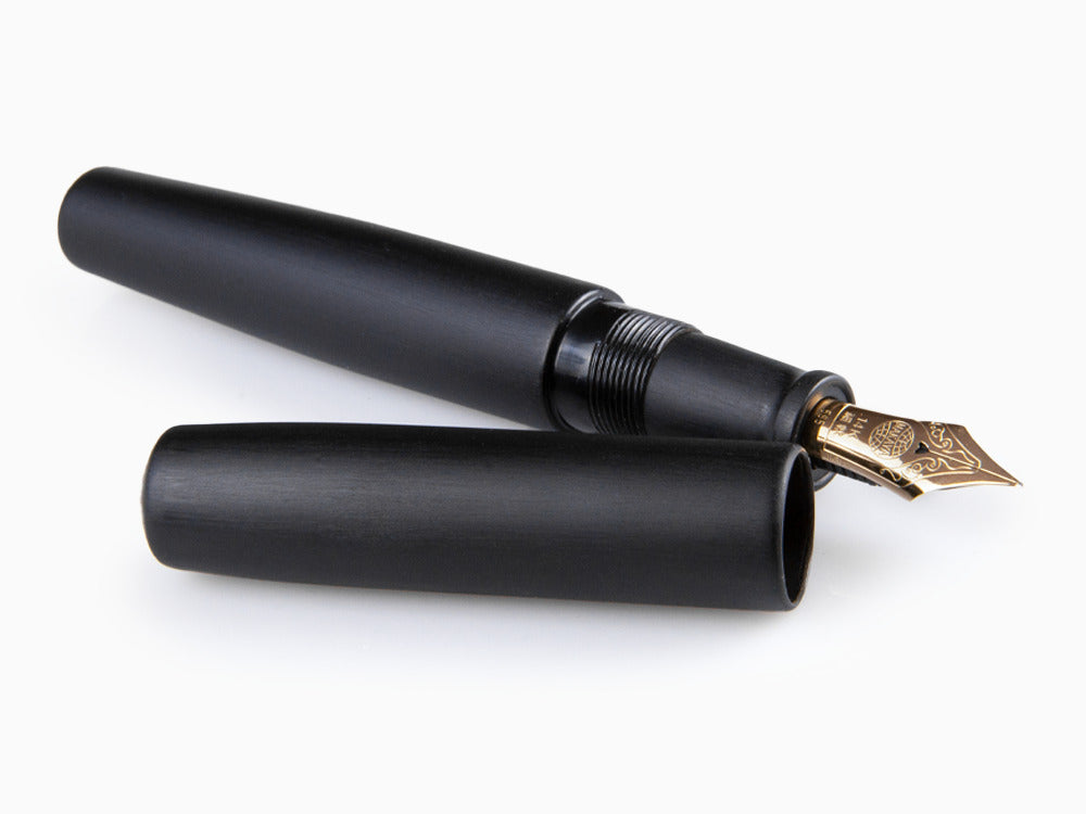 Stylo Plume Nakaya Cigar Piccolo Hairline, Noir, Ébonite