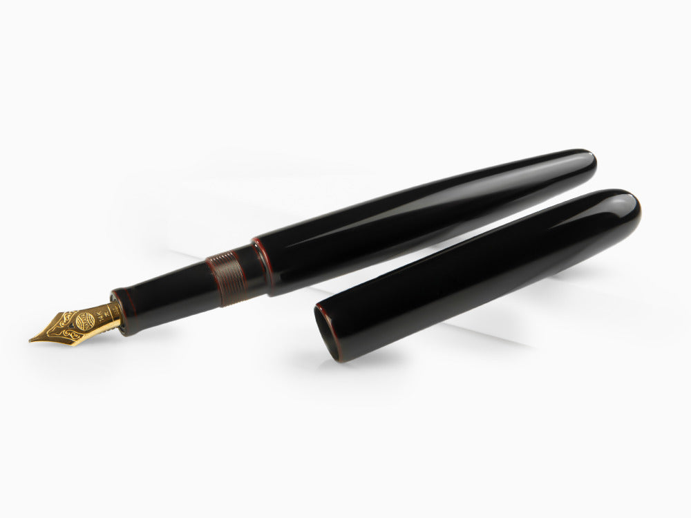 Stylo Plume Nakaya Cigar Long Kuro-Tamenuri, Ebonite, Laque Urushi