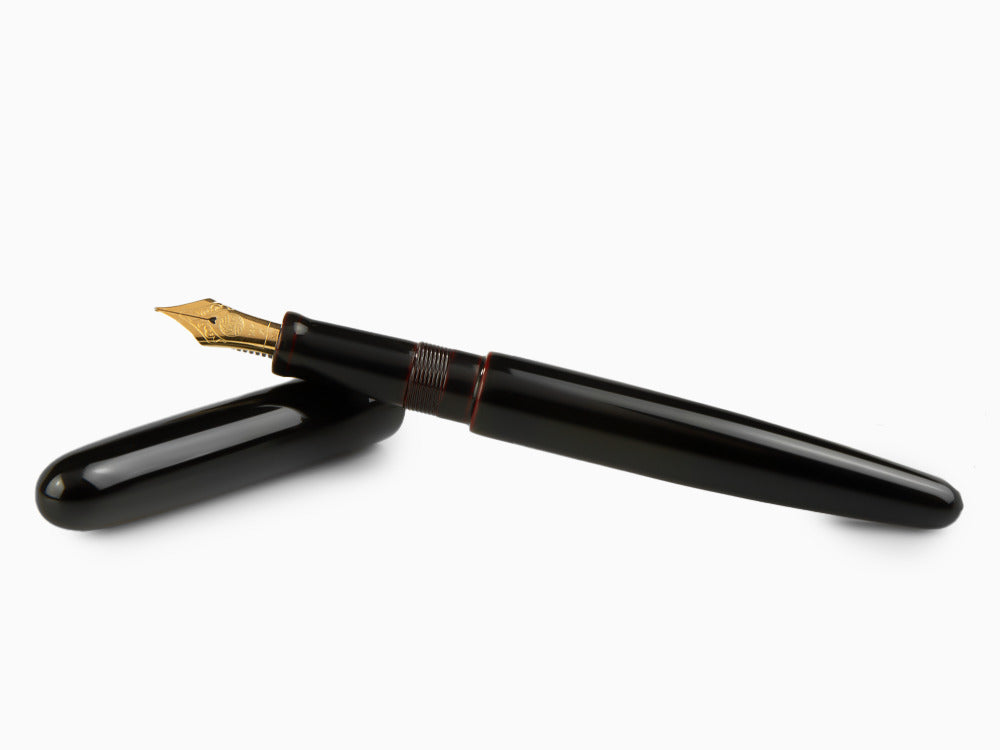 Stylo Plume Nakaya Cigar Long Kuro-Tamenuri, Ebonite, Laque Urushi