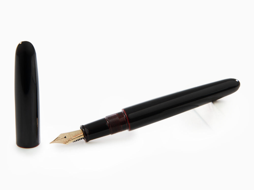 Stylo Plume Nakaya Cigar Portable Kuro-Tamenuri, Ebonite, Laque Urushi