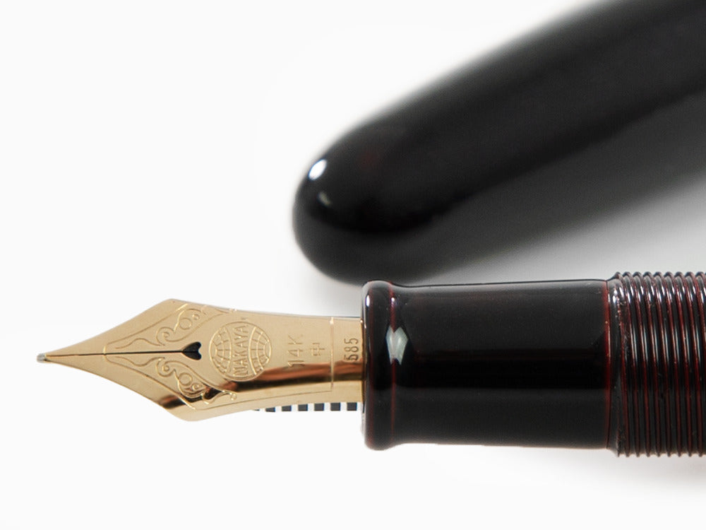 Stylo Plume Nakaya Cigar Portable Kuro-Tamenuri, Ebonite, Laque Urushi