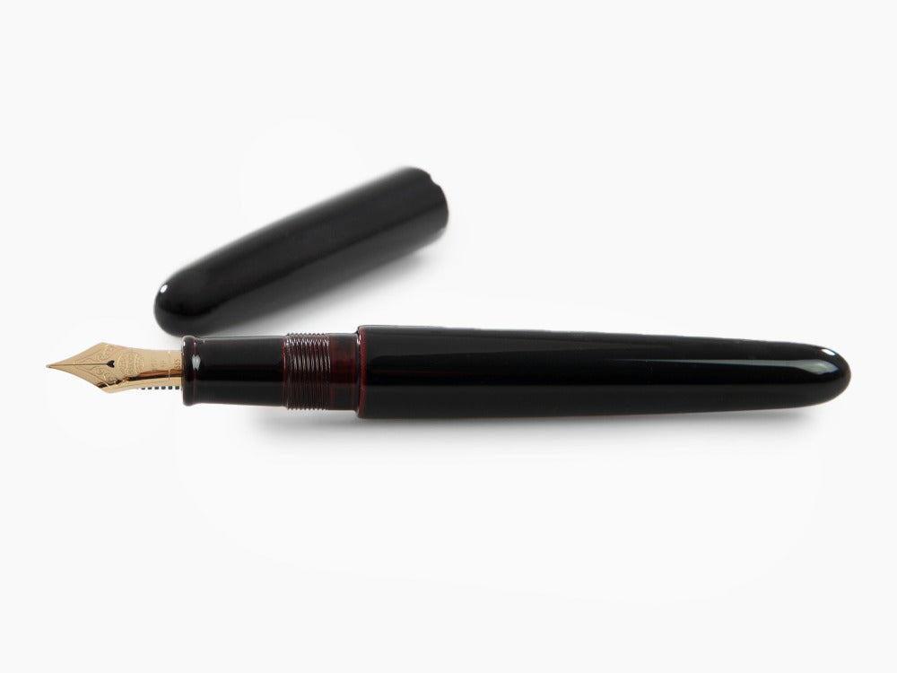 Stylo Plume Nakaya Cigar Portable Kuro-Tamenuri, Ebonite, Laque Urushi