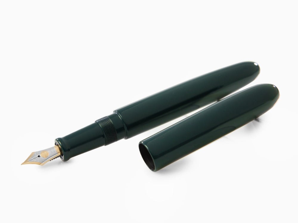 Stylo Plume Nakaya Cigar Long, Midori, Ebonite, Ebonite, Or 14k