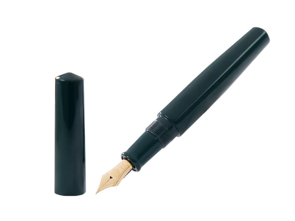 Stylo Plume Nakaya Cigar Piccolo, Midori, Ebonite, Ebonite, Or 14k