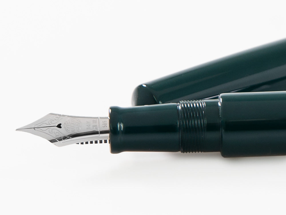 Stylo Plume Nakaya Cigar Piccolo, Midori, Ebonite, rodhium