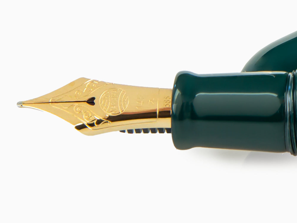 Stylo Plume Nakaya Cigar Portable Midori, Ebonite, Laque Urushi