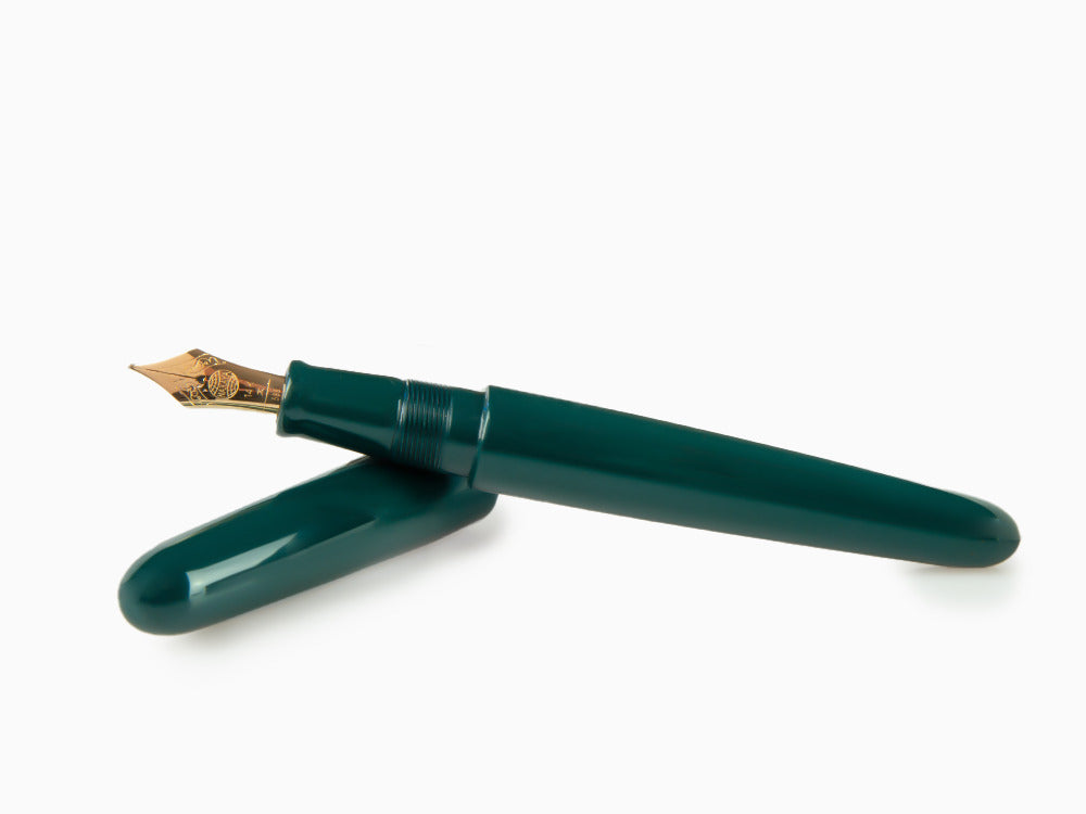 Stylo Plume Nakaya Cigar Portable Midori, Ebonite, Laque Urushi