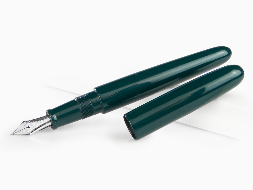 Stylo Plume Nakaya Cigar Portable, Midori, Ebonite, Or 14k rodhium