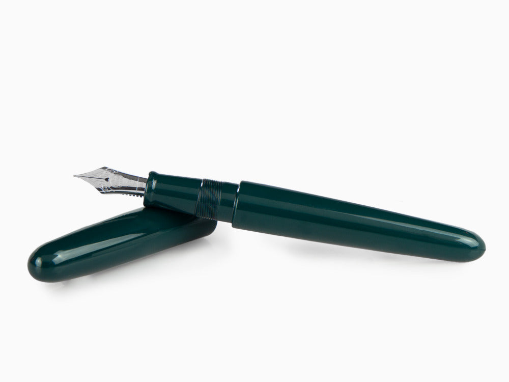 Stylo Plume Nakaya Cigar Portable, Midori, Ebonite, Or 14k rodhium