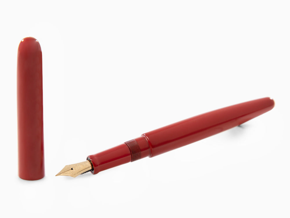 Stylo Plume Nakaya Cigar Long, Shu, Ebonite, Ebonite, Or 14k