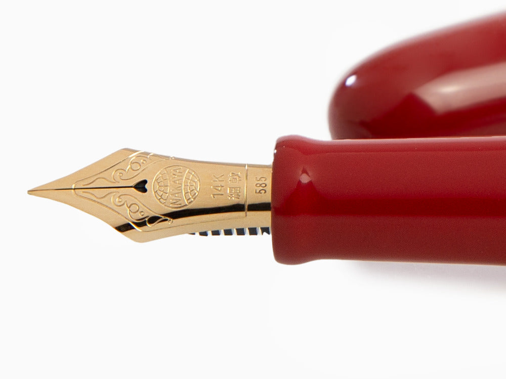 Stylo Plume Nakaya Cigar Long, Shu, Ebonite, Ebonite, Or 14k