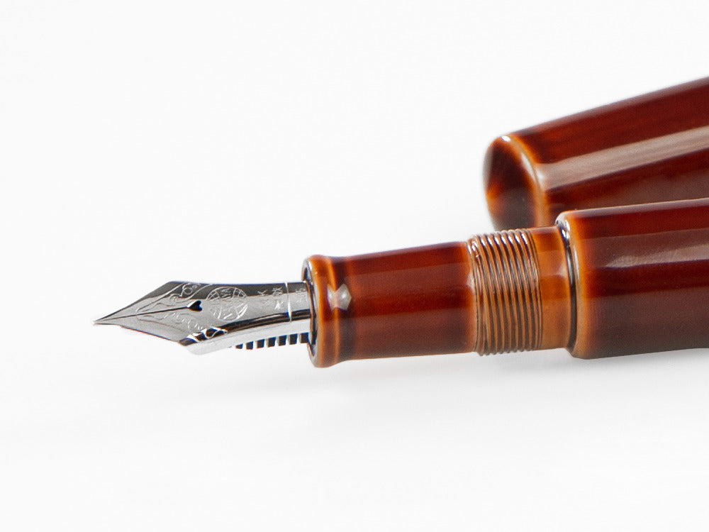 Stylo Plume Nakaya Cigar Piccolo, Toki-Tamenuri, Ebonite, Rodhium