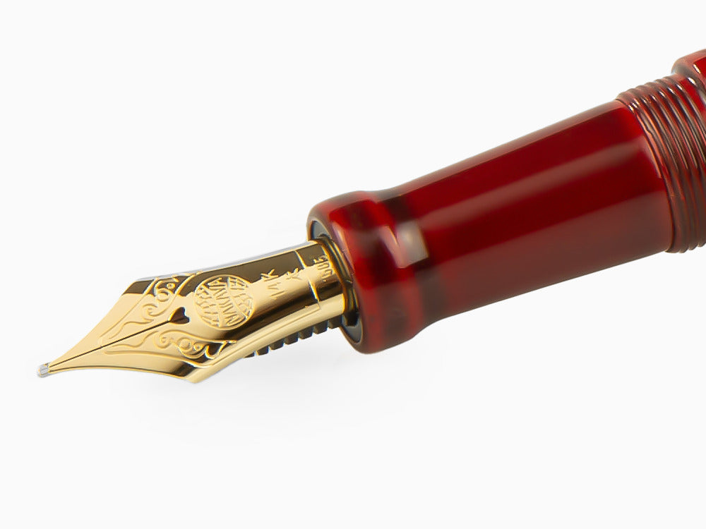 Stylo Plume Nakaya Desk, Aka-Tamenuri, Laque urushi sur ébonite
