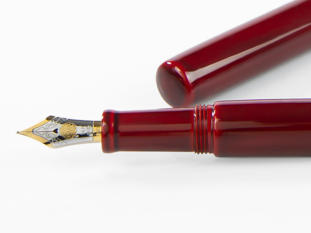 Stylo Plume Nakaya Desk, Aka-Tamenuri, Or 14K bicolore