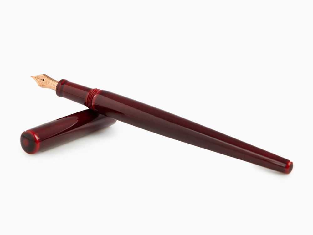 Stylo Plume Nakaya Desk, Aka-Tamenuri, Or Rose 14k