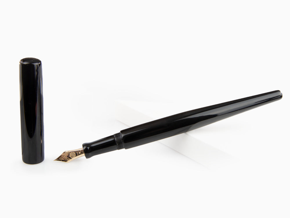 Stylo Plume Nakaya Desk Kuro-Roiro, Noir, Ebonite, Or 14k,
