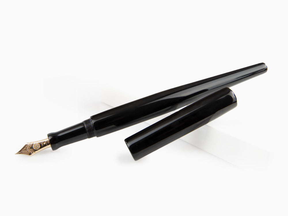 Stylo Plume Nakaya Desk Kuro-Roiro, Noir, Ebonite, Or 14k,