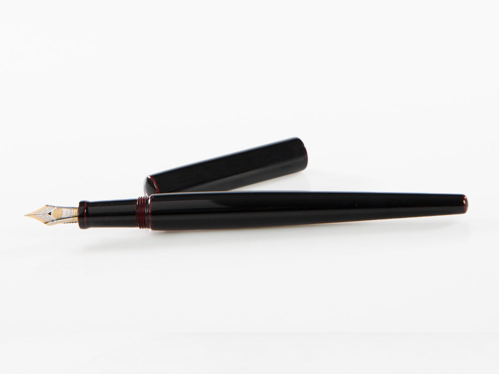 Stylo Plume Nakaya Desk, Kuro-Tamenuri, Or 14K bicolore
