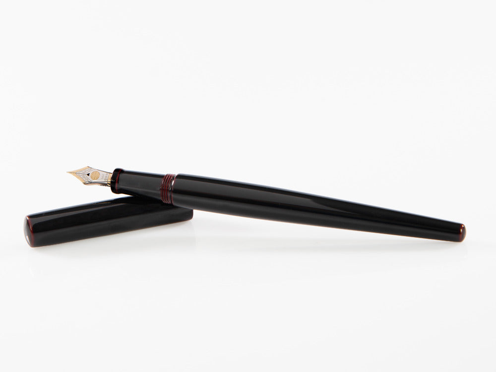 Stylo Plume Nakaya Desk, Kuro-Tamenuri, Or 14K bicolore
