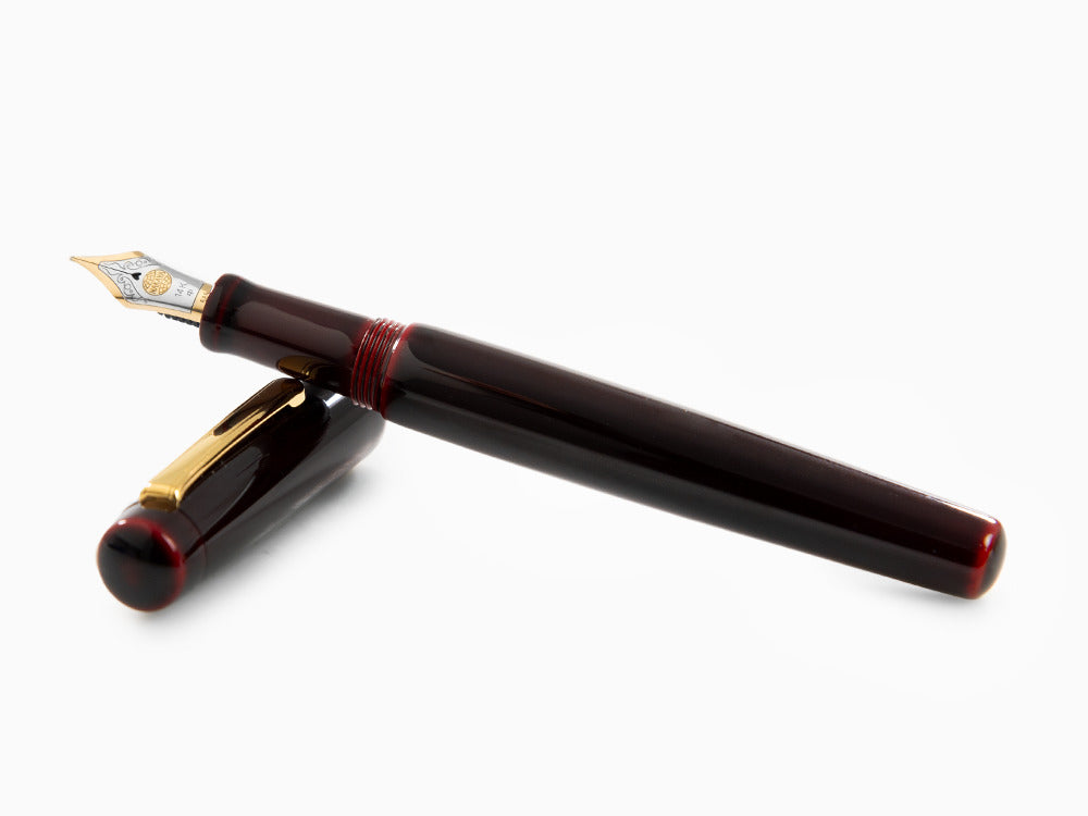Stylo Plume Nakaya Neo-Standard, Aka-Tamenuri, Or 14K bicolore