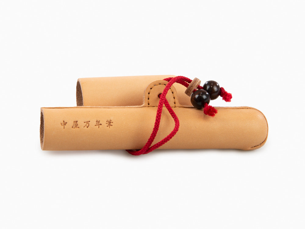 Étui Stylo Nakaya, Cuir, Marron / Rouge, 1 Instrument D'écriture